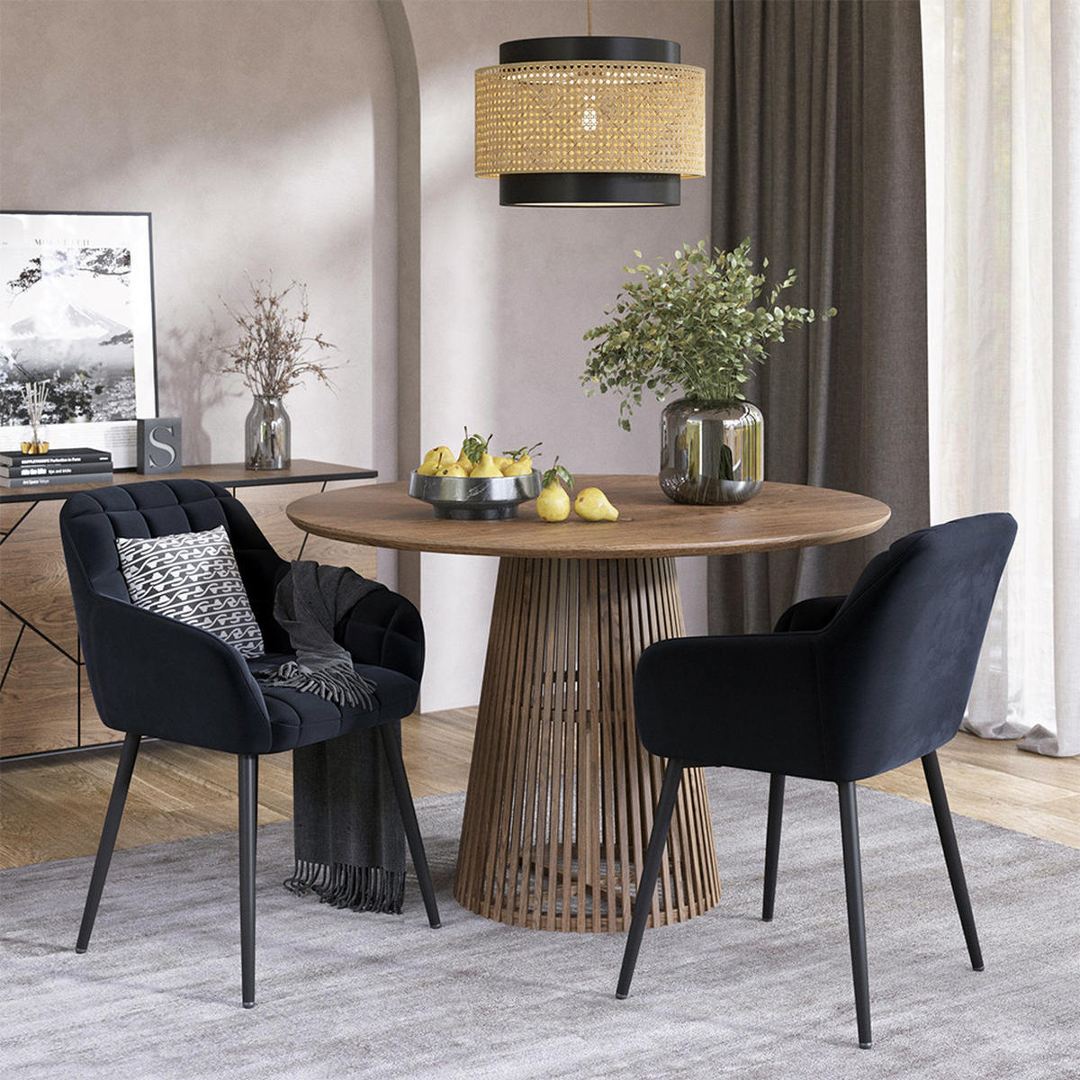 ŽIDLE JÍDELNY Relio Černá 53.5 x 55.5 cm - černá, textil (53.5/79/55.5cm) - Vicco