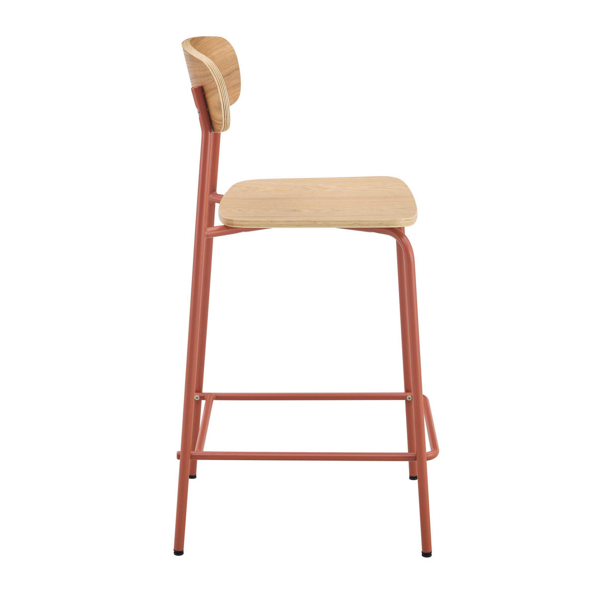 BARSTUHL 2-tlg., Orange - Orange, Metall (42/96/50cm) - Oviala