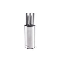 MESSERBLOCK für Messern Basic Silber 15.5/12.5/37 cm Metall - Silberfarben, Metall - Mondex