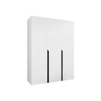 DREHTÜRENSCHRANK Mila I 150 - Schwarz/Weiß, Holzwerkstoff/Kunststoff (150/202/52cm) - MIRJAN24