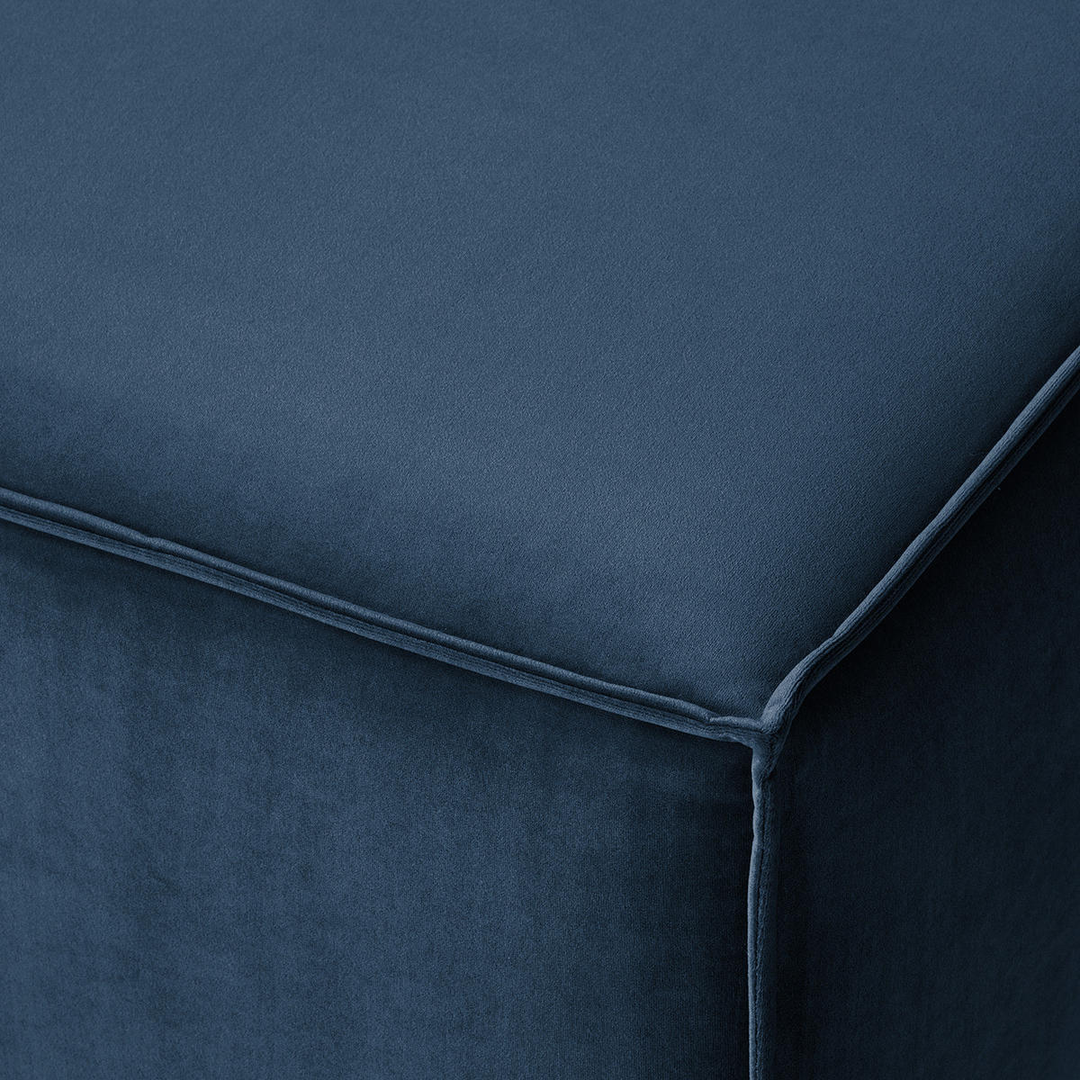 POLSTERHOCKER rechteckig - Schwarz/Dunkelblau, Kunststoff/Textil (97/40/79cm) - home24