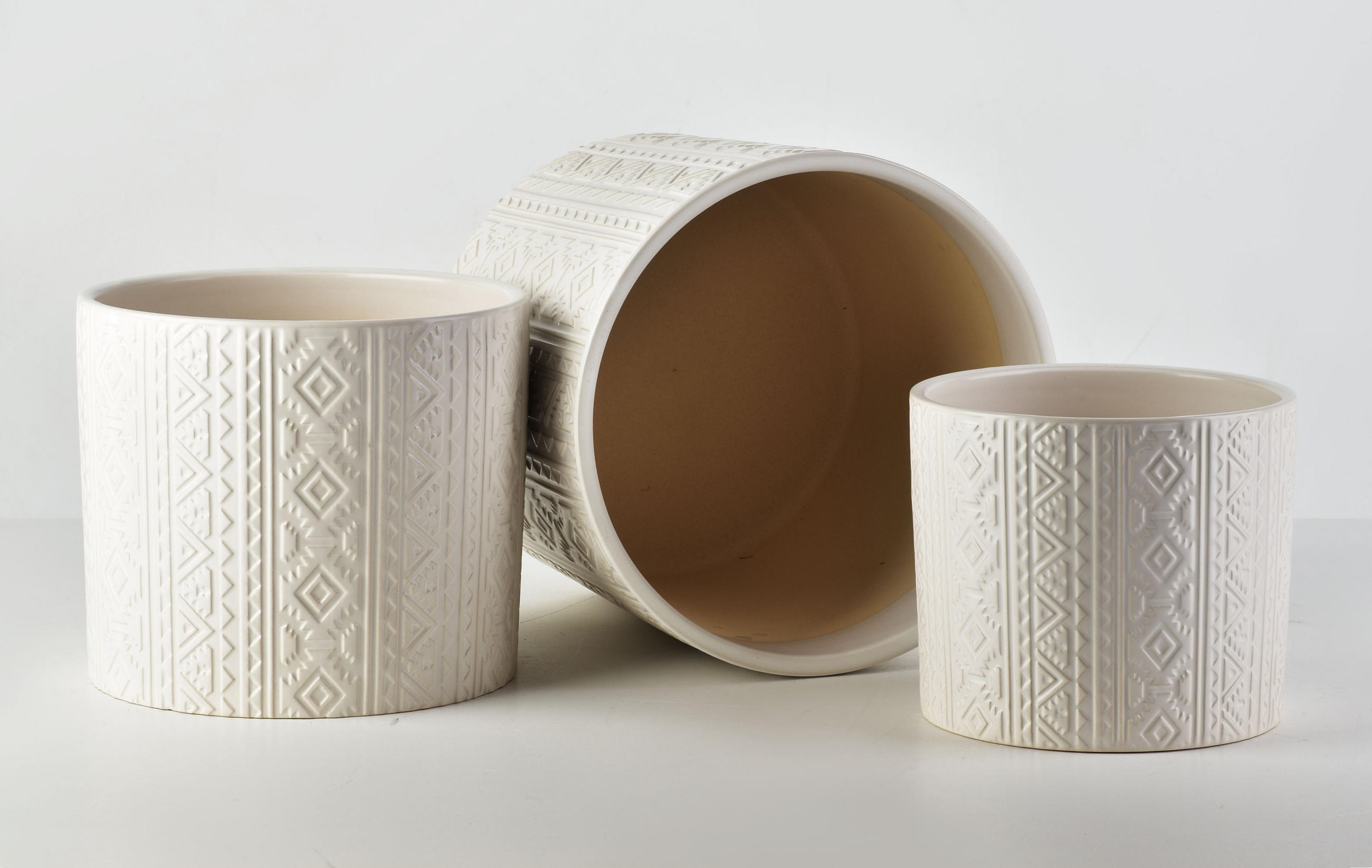 BLUMENTÖPFEN Neva Weiß 21/21/19 cm Keramik - Weiß, Keramik (21/19cm) - Mondex