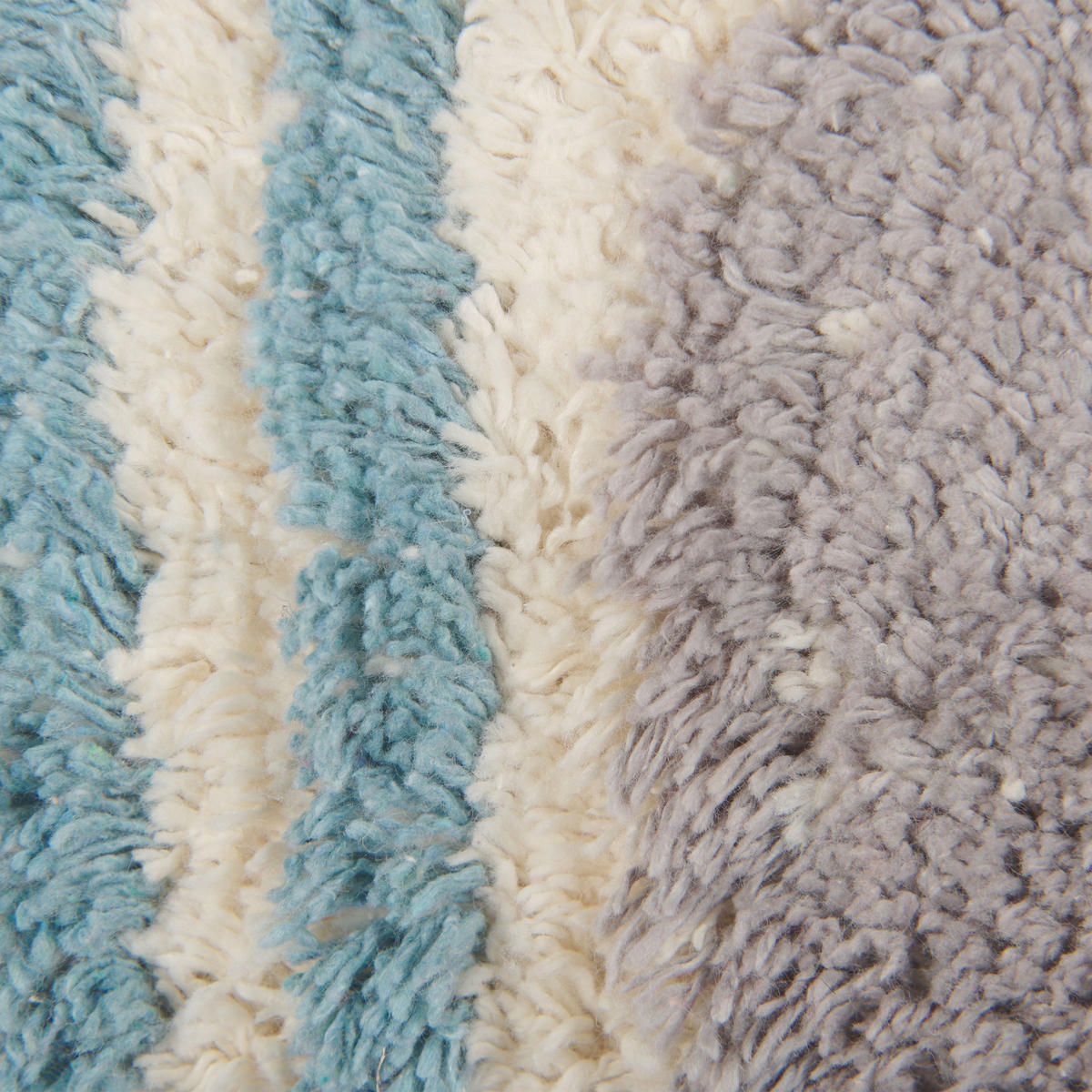 DEKOKISSEN 2er-Set Weiß 30/50 cm Cassiope - Blau/Multicolor, Textil (30/50cm) - Beliani