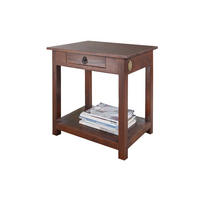 BEISTELLTISCH Akazie 61x45x60 nougat lackiert OXFORD #438 - Dunkelbraun, Holz (45/61/60cm) - Massivmoebel24
