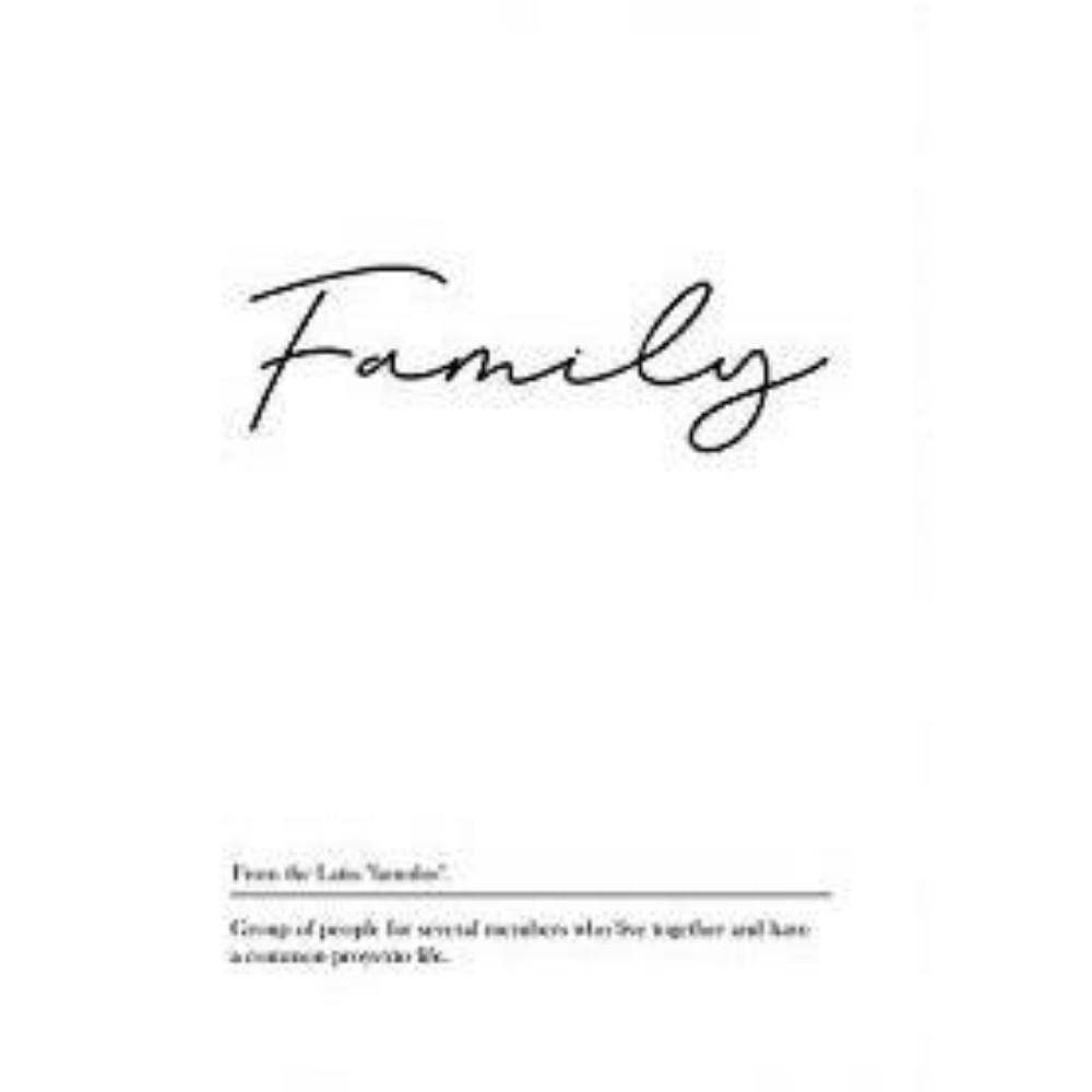 POSTER Wörterbuch Englisch Familie A4 Rahmenlos - Klar, Papier (29.7/5/21cm) - Nacnic