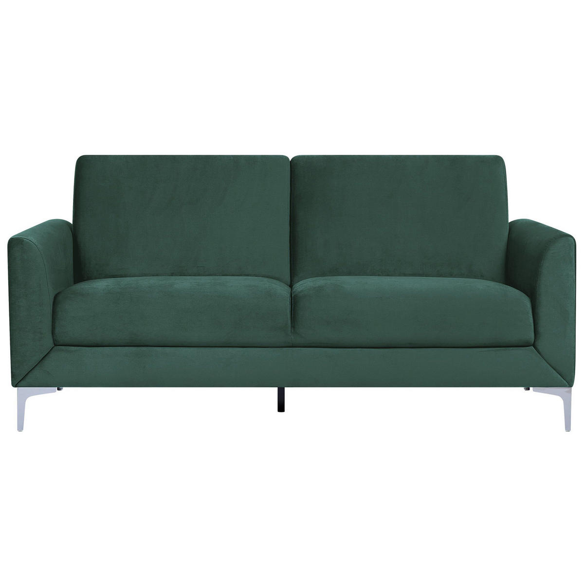 3-SITZER-SOFA Samtstoff Grün Fenes - Grün, Textil (188/90/75cm) - Beliani