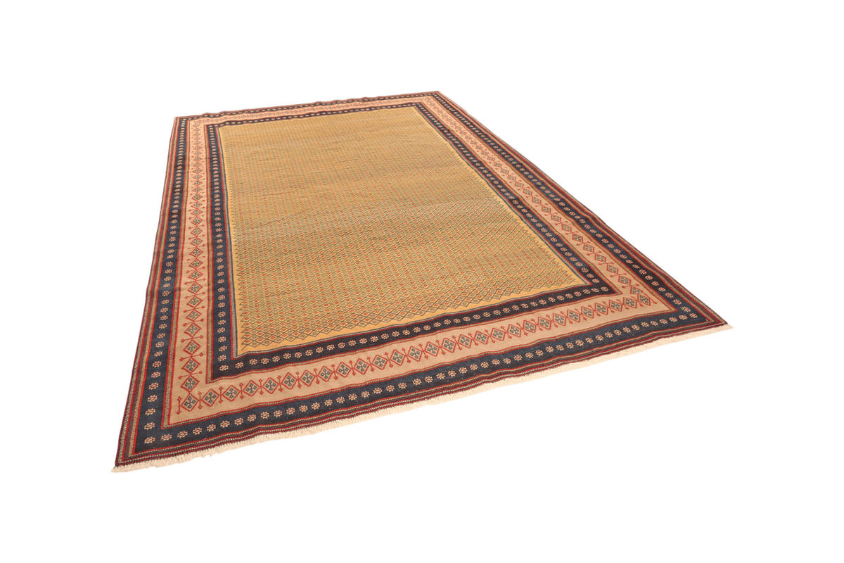 KELIM-TEPPICH handgewebt Sumak Afshar Gelb 265/219 cm Schurwolle - Gelb, Textil (219/265cm) - Looma