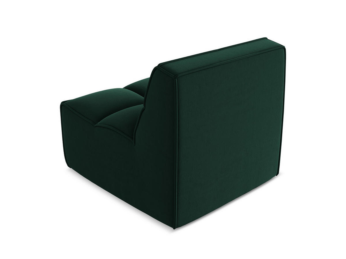 2-SITZER-SOFA Samt Stoff Grün - Schwarz/Olivgrün, Kunststoff/Textil (160/75/93cm) - Makamii