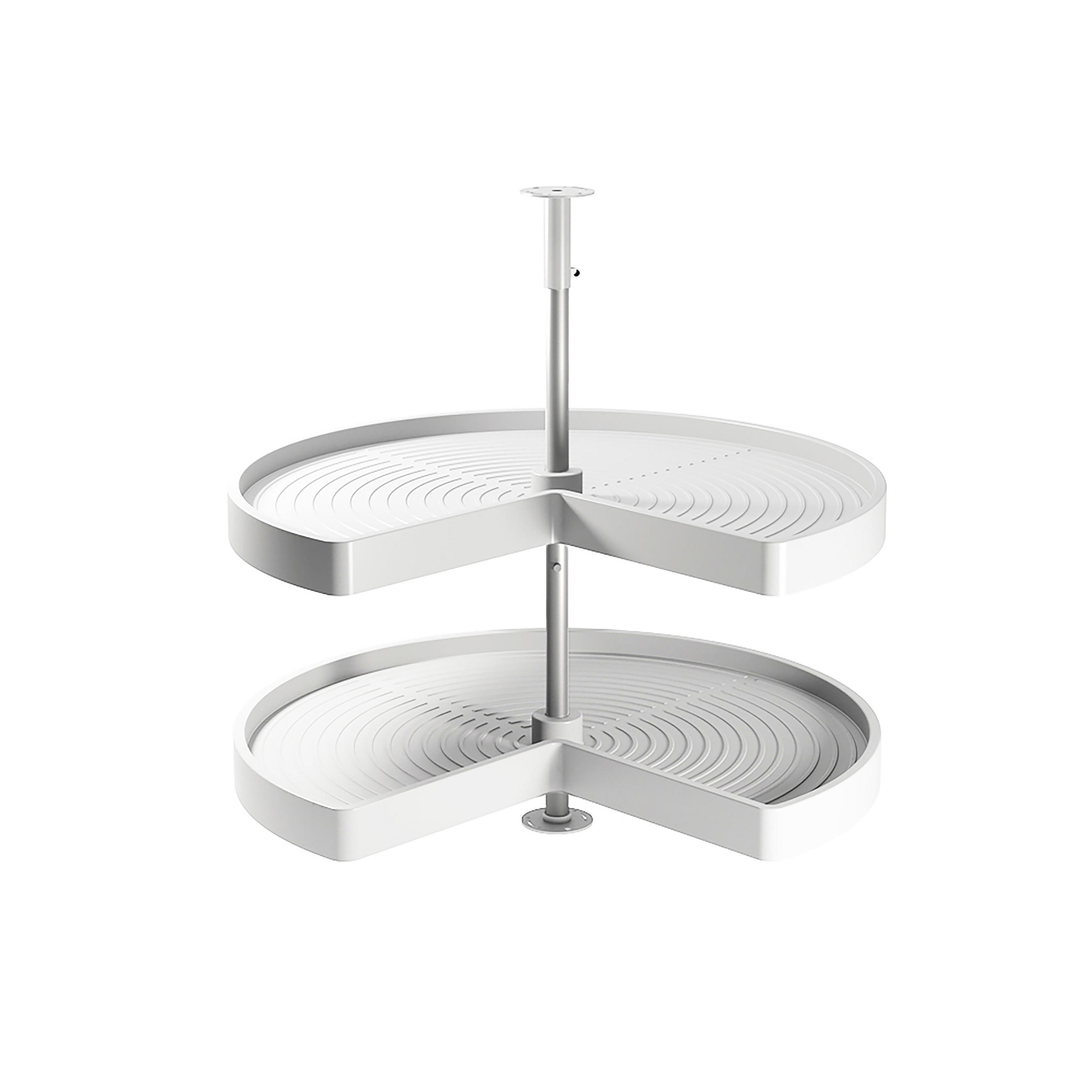 DREHPLATTEN Shelvo 3/4, für 900mm Modul, Kunststoff und Aluminium, weiss 2er-set - Weiß, Kunststoff (90/77/90cm) - EMUCA