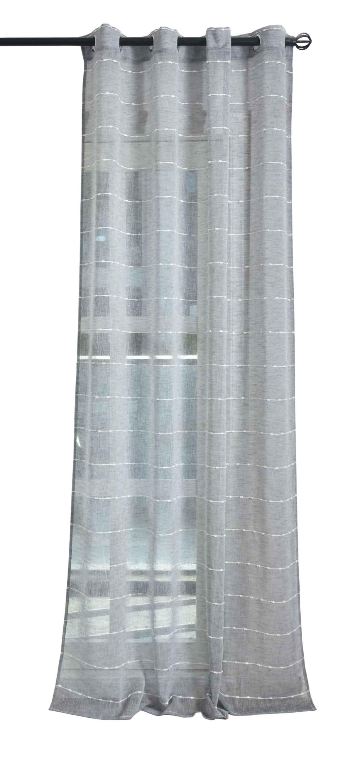 VORHANG »Kassel« HxB 245x140 cm Grau - Grau, Textil (140/245cm) - Gardinenbox