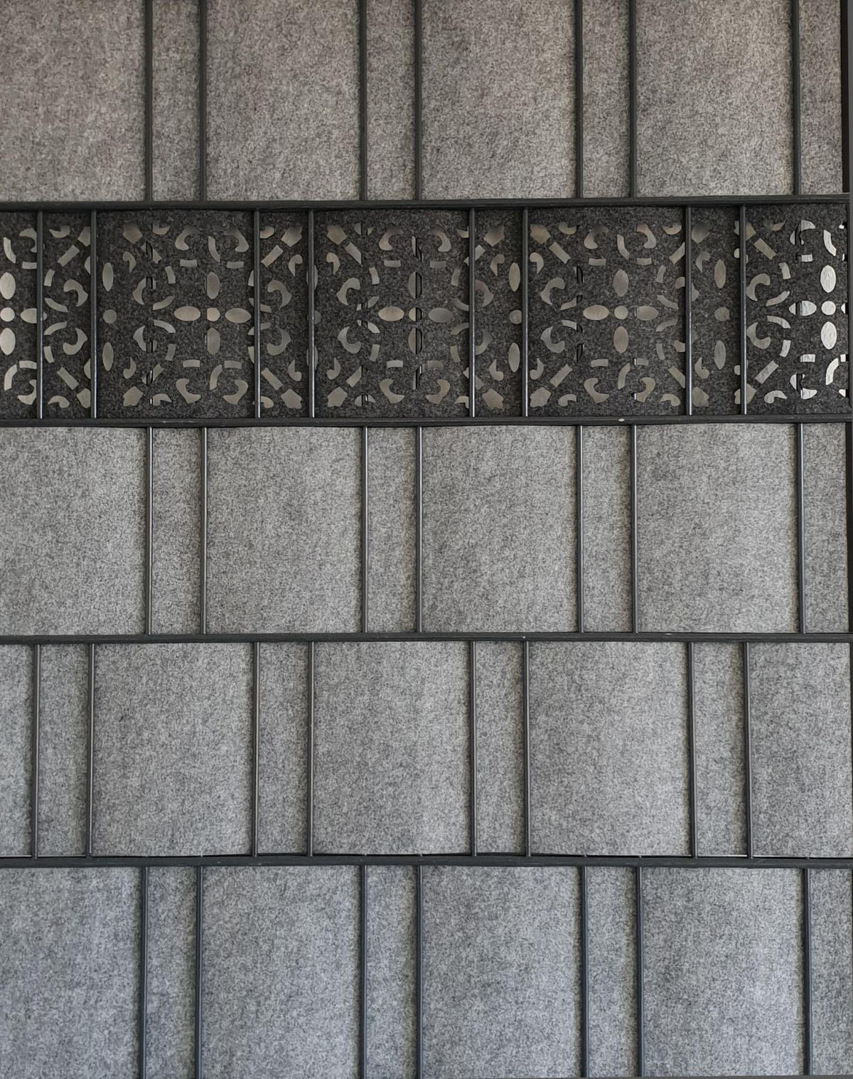 SICHTSCHUTZSTREIFEN Design Vlies Ornament für Doppelstabmatten Anthrazit 2,6m - Anthrazit, Kunststoff (260/19cm) - ZAUN|ZU