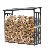 KAMINHOLZREGAL Außen Pro 185/70/185 cm Metall Anthrazit 2,3 m³ / 3,5 SRM - Anthrazit, Metall (185/185/70cm) - QUICK STAR