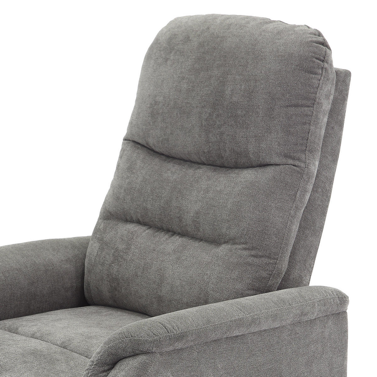 FERNSEHSESSEL mit Aufstehhilfe - Microfaser - Grau - Grau, Textil/Metall (79/108/97cm) - home24