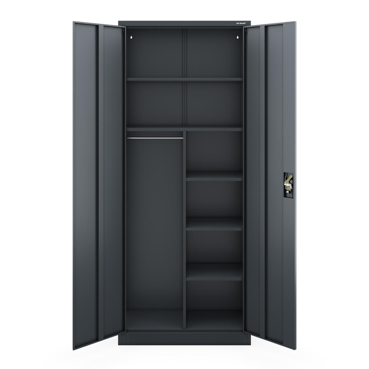 HAUSWIRTSCHAFTSSCHRANK DAWID 220 - Anthrazit, Metall (90/220/45cm) - Jan Nowak