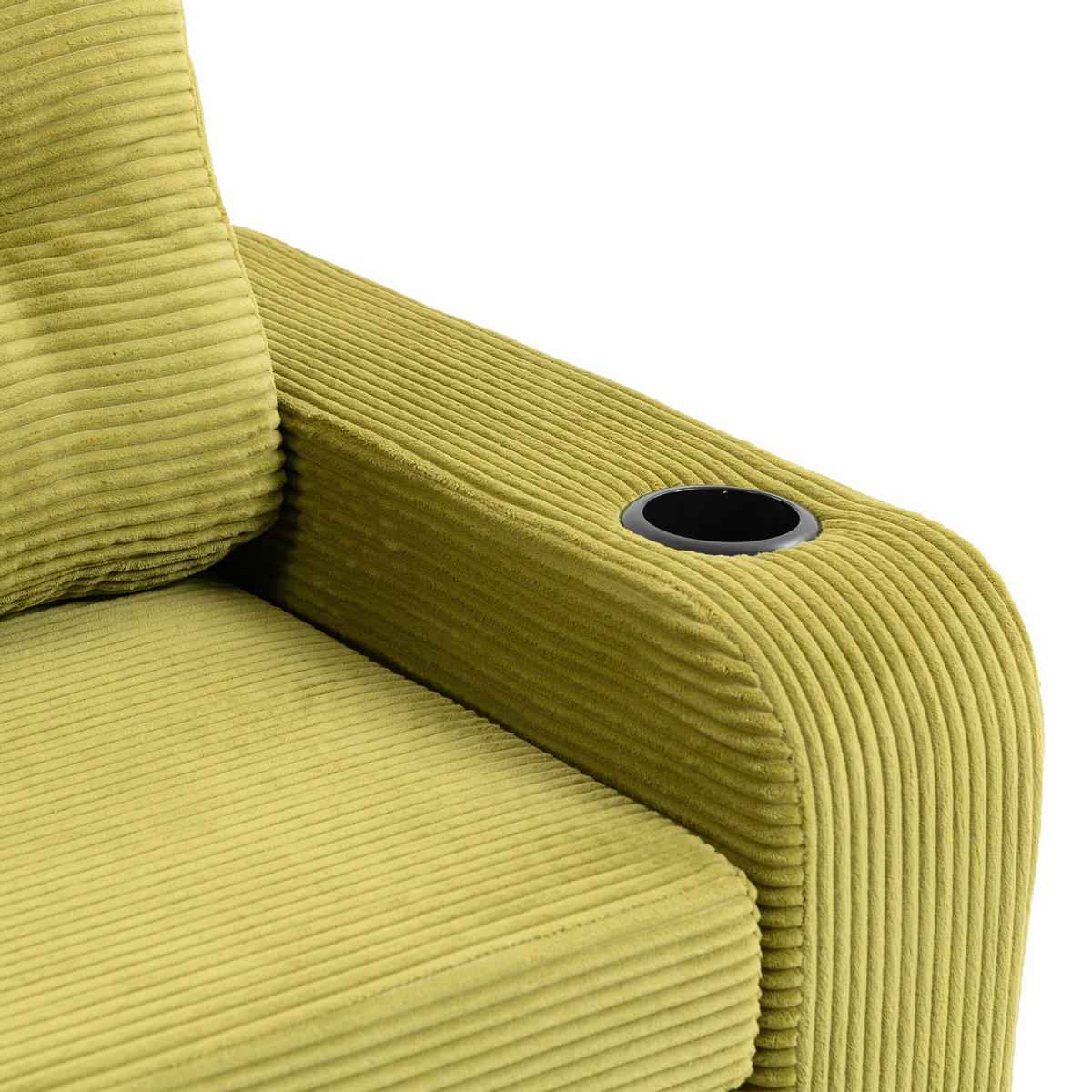 SCHLAFSOFA 2-Sitzer Sofa mit 2 Zierkissen,Lounge Sofa,Polstersofa,Cord,Grün - Grün, Textil (136/82.5/80cm) - LVHOM