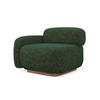 SOFAELEMENT Links Strukturstoff Stoff Grün - Braun/Grün, Holz/Textil (95/73/95cm) - Makamii