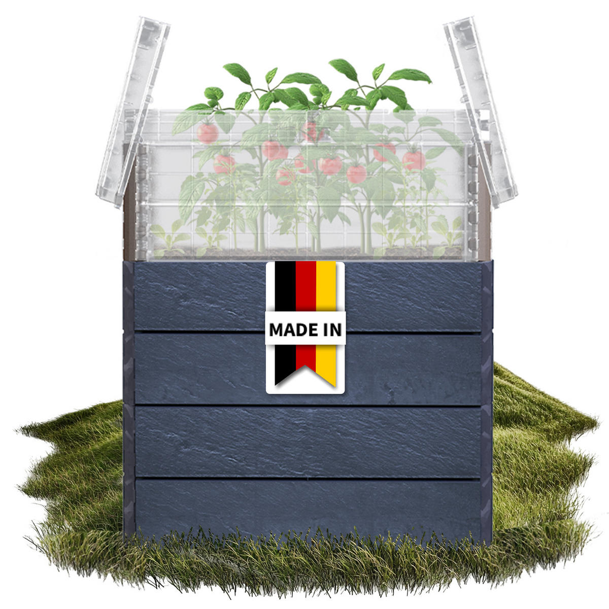 M 85 Hochbeet, , inkl. Wassersparsystem - Anthrazit, Kunststoff (80/85/60cm) - GARANTIA