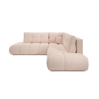 ECKSOFA DUCA II R-S Orange Jersey mit Schlaffunktion - Orange, Holz (266.5/266.5cm) - MASSENO