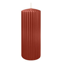 RILLEN KERZEN Ahorn 200 x Ø 80 mm, 4 Stück - Ahornfarben, Paraffin (8/20/20cm) - Wiedemann Kerzen
