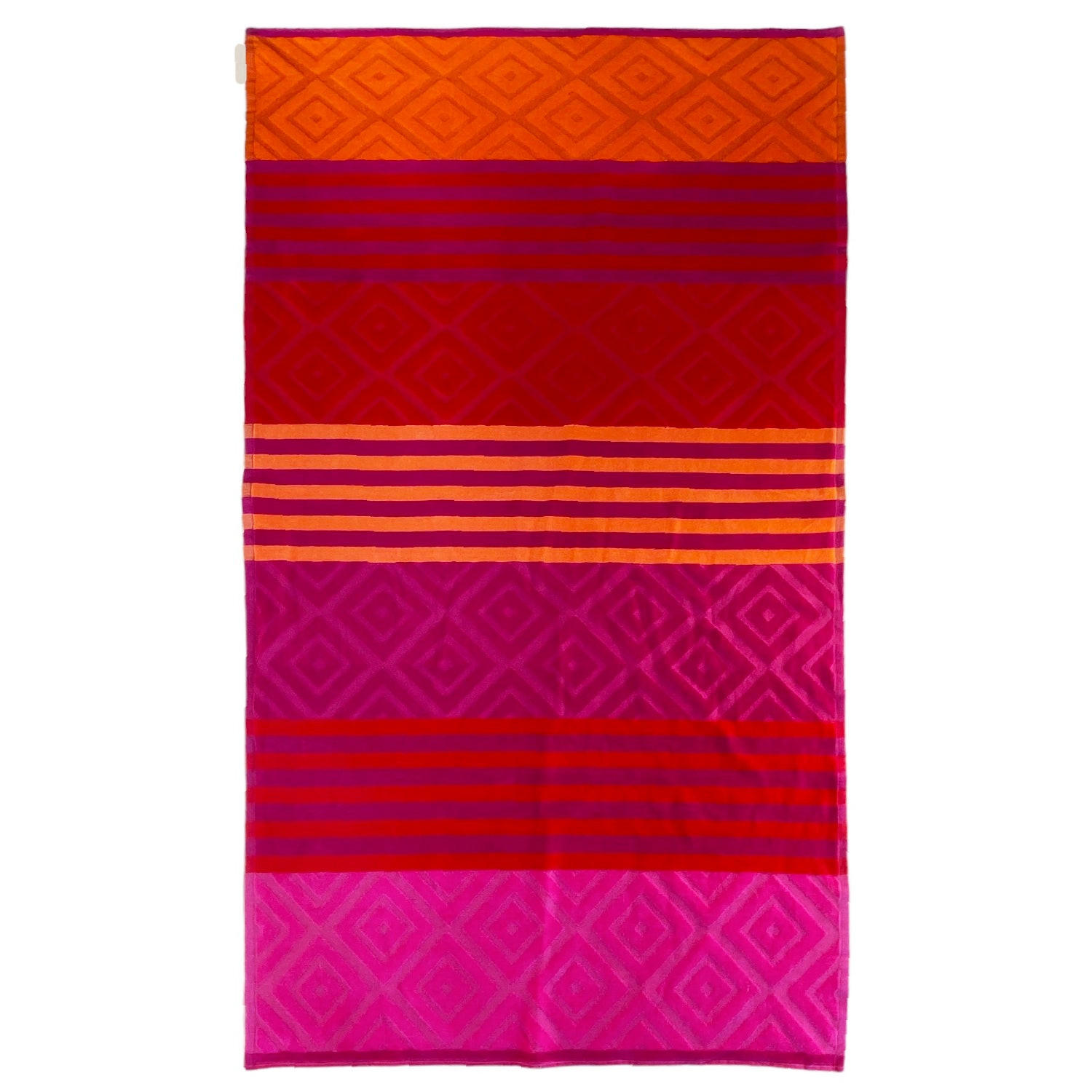 STRANDTUCH Frottee Velours Jacquard Ziseliert Monterrico 90x170 340g/m² - Pink, Textil (90/170cm) - LE COMPTOIR DE LA PLAGE