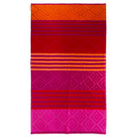 STRANDTUCH Frottee Velours Jacquard Ziseliert Monterrico 90x170 340g/m² - Pink, Textil (90/170cm) - LE COMPTOIR DE LA PLAGE