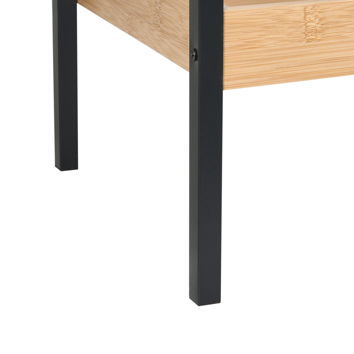 RAFT cu 3 niveluri bambus maro deschis Tajzara - maro/negru, lemn (30/90/30cm) - Beliani