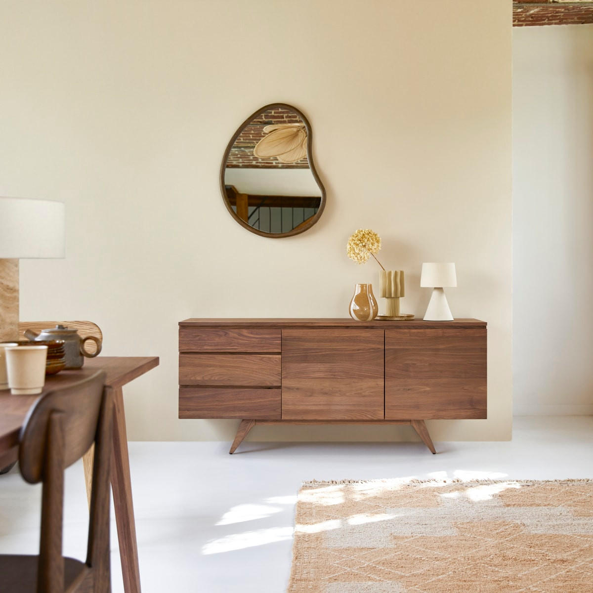 SIDEBOARD Esmée Braun aus Walnuss - Braun, Holz (177/76/45cm) - Tikamoon