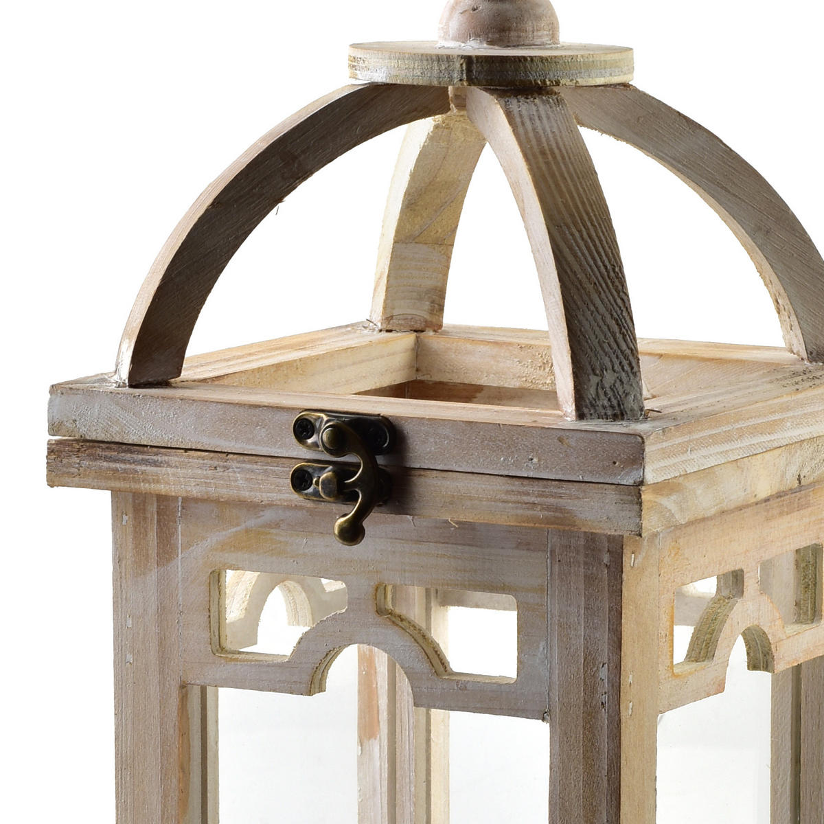 LANTERNE Lokke Braun 16/16/26 cm Holz - Braun, Holz (16/26/16cm) - Mondex