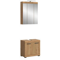 BADEZIMMER Vento 3-tlg. (B/H/T: ca. 60/191/34 cm) in Artisan Eiche /Artisan Eiche - Eiche Artisan, Holz (60/191/34cm)