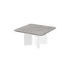 COUCHTISCH quadratisch 80/80/50 cm - Weiß Hochglanz/Grau, Holzwerkstoff (80/80/50cm) - designimpex