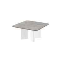 COUCHTISCH quadratisch 80/80/50 cm - Weiß Hochglanz/Grau, Holzwerkstoff (80/80/50cm) - designimpex