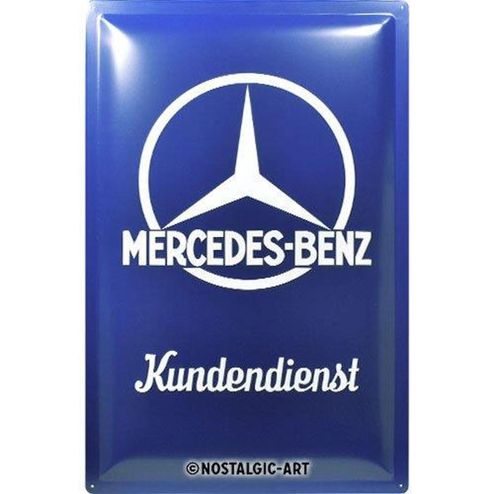 BLECHSCHILD 40/60 cm Mercedes-Benz Kundendienst - Multicolor, Metall (40/60/1cm) - Nostalgic-Art