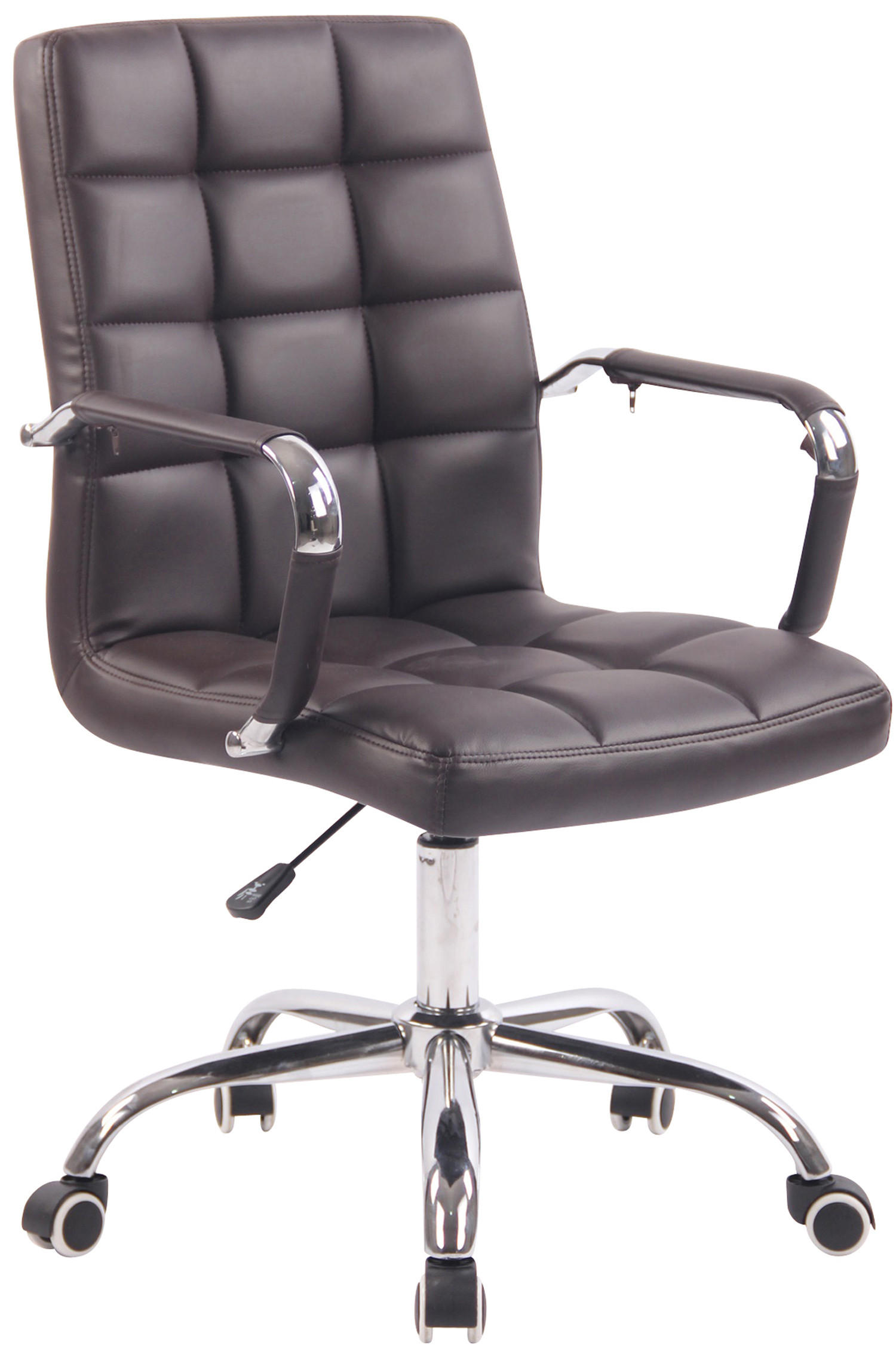 BÜROSTUHL Deal, Kunstleder Braun - Braun, Textil/Metall (56/104/62cm) - TPFLiving