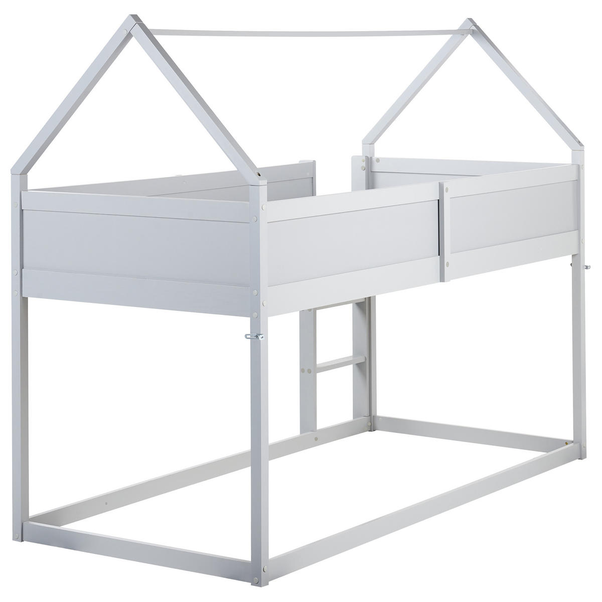 HALBHOCHBETT 90x200 cm Grau Dienne - Grau, Holz (90/200cm) - Beliani