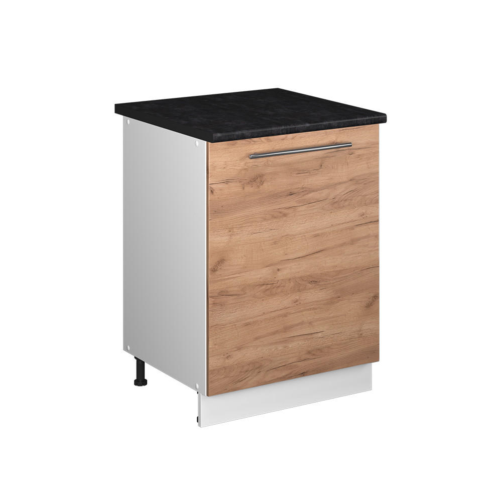 Vicco SPODNÍ SKŘÍŇKA KUCHYŇSKÉ LINKY Fame-Line, Zlatý mocný dub/Bílá, 60 cm 1 dvířka s pracovní deskou