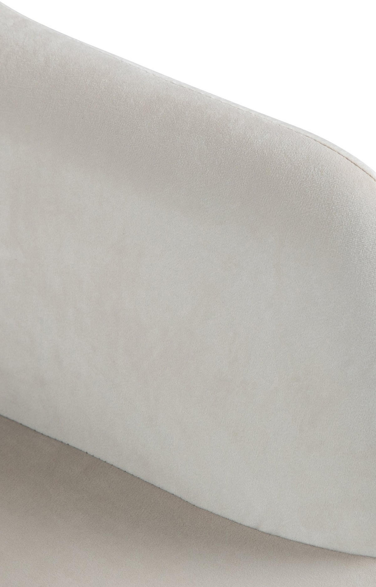 BARHOCKER Samt creme - Creme/Weiß, Textil (57/97/59cm) - CLP