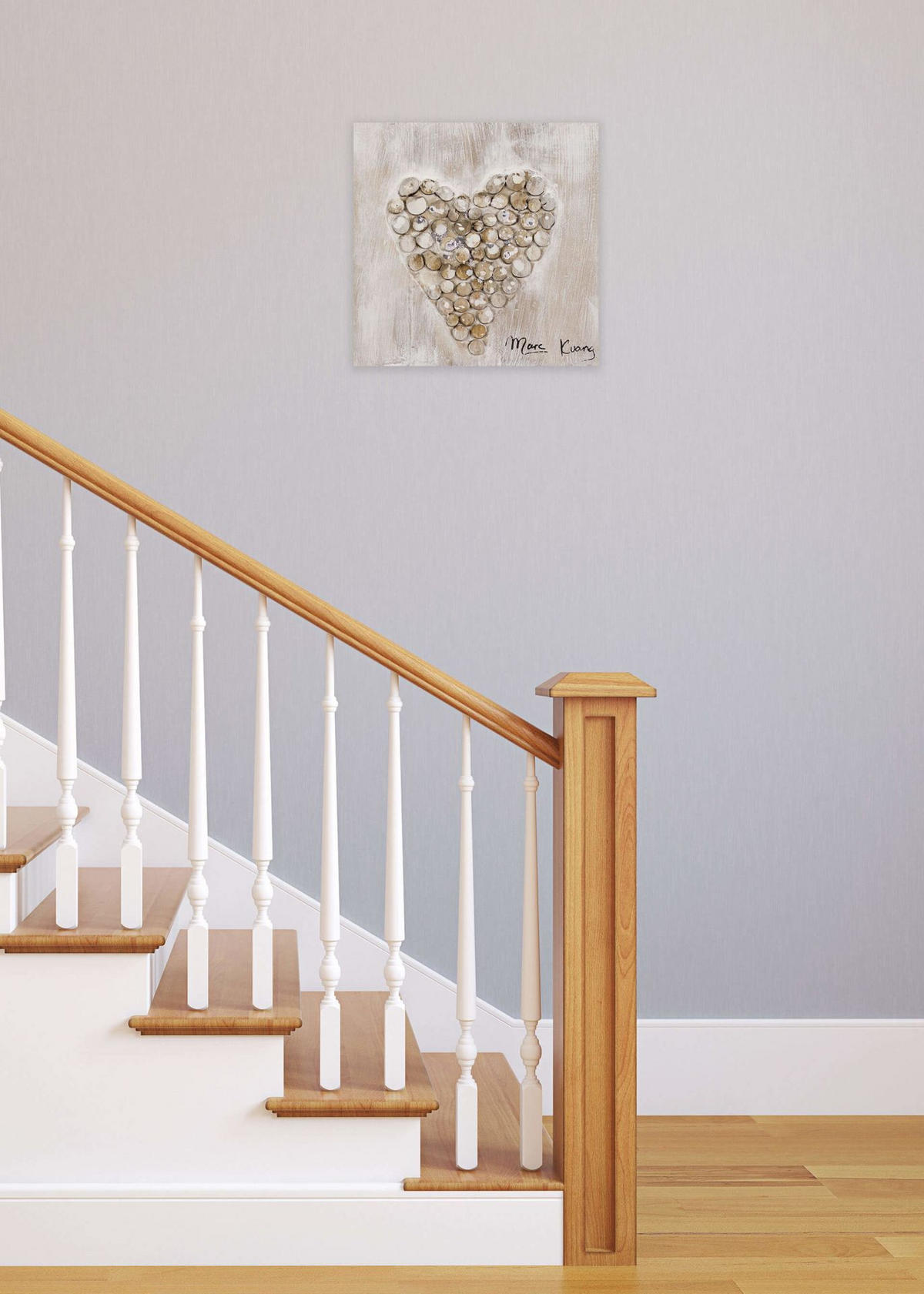 ÖLGEMÄLDE 30/30 cm - Braun, Holz/Textil (30/30cm) - KUNSTLOFT