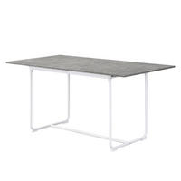 ESSTISCH PIUS 120-160/80/76 cm - Weiß/Grau, Holzwerkstoff/Metall (120/80/76cm) - B&D Home