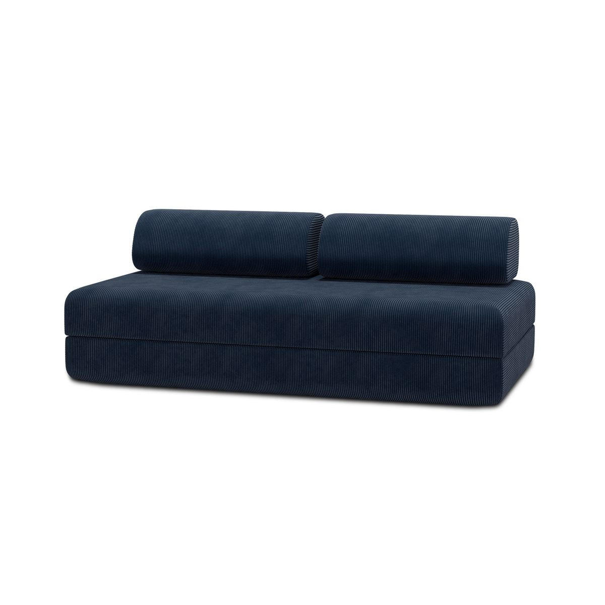 Kimo 2-3-Sitzer-Schlafsofa Blau 95x70.5x190 cm