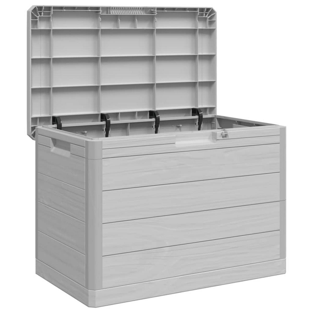 OUTDOOR-KISSENBOX Grau 77,5/44,5/53 Cm Polypropylen - Grau, Kunststoff (44.5/53/77.5cm) - vidaXL
