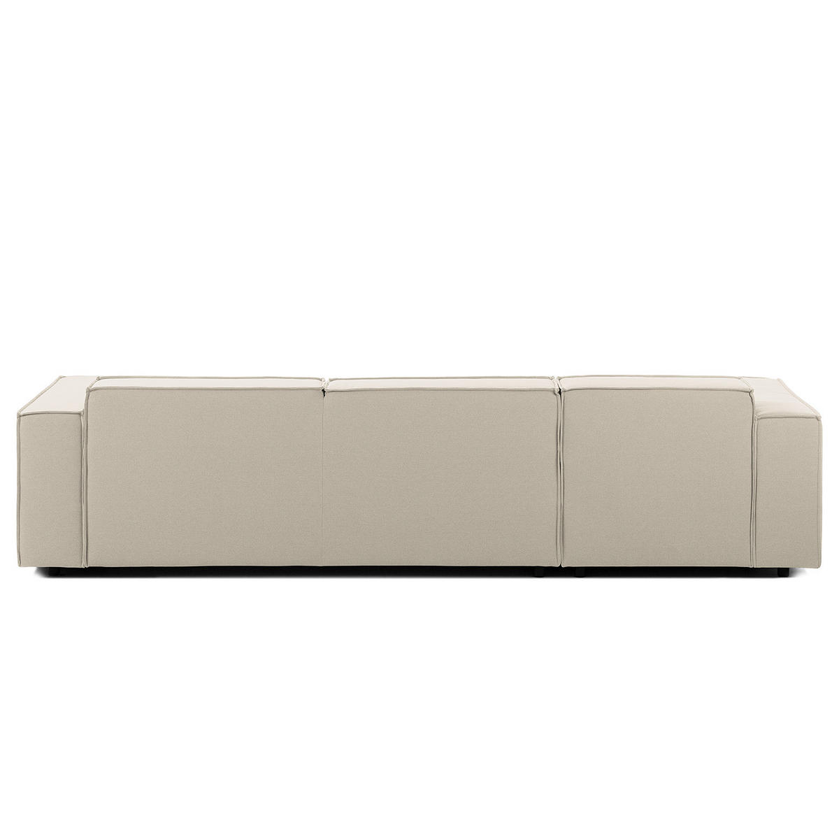 ECKSOFA mit Longchair - Schwarz/Weiß, Kunststoff/Textil (294/177cm) - home24