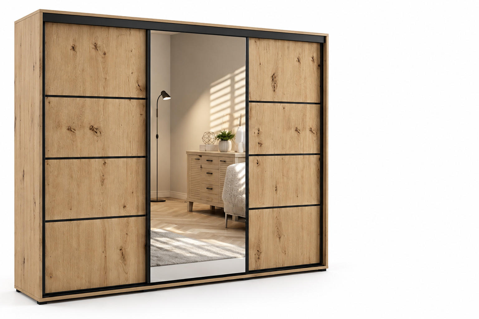 BM-Möbel Kleiderschrank Gold 278x215x62 cm