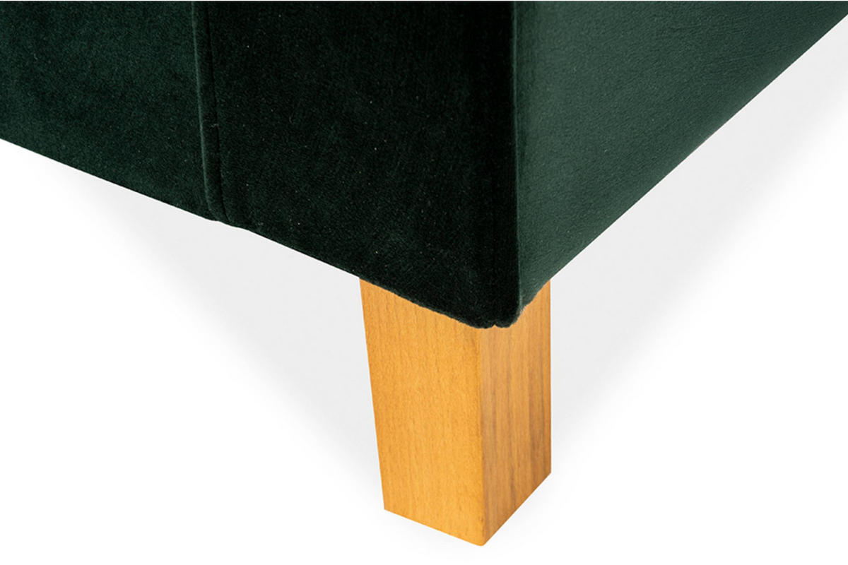SESSEL ERISO mit Armlehnen und angenehmer Stoff zum Anfassen, Velour-Stoff, dunkelgrün - Dunkelgrün/Braun, Textil (80/75/75cm) - KONSIMO®