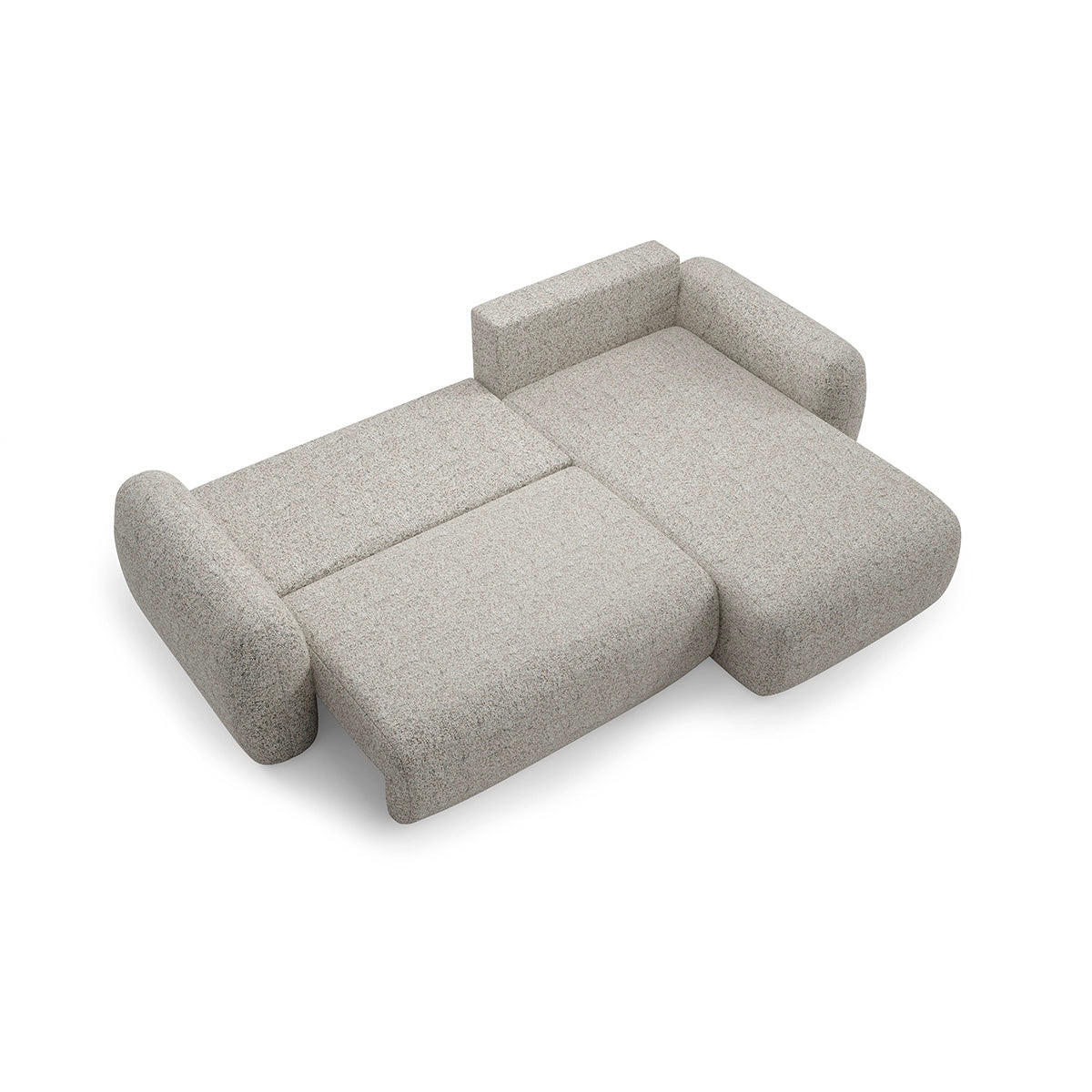 ECKSOFA Carmela 3 Sitzplätze Hellgrau - Grau, Holz (304/190cm) - Petits-meubles
