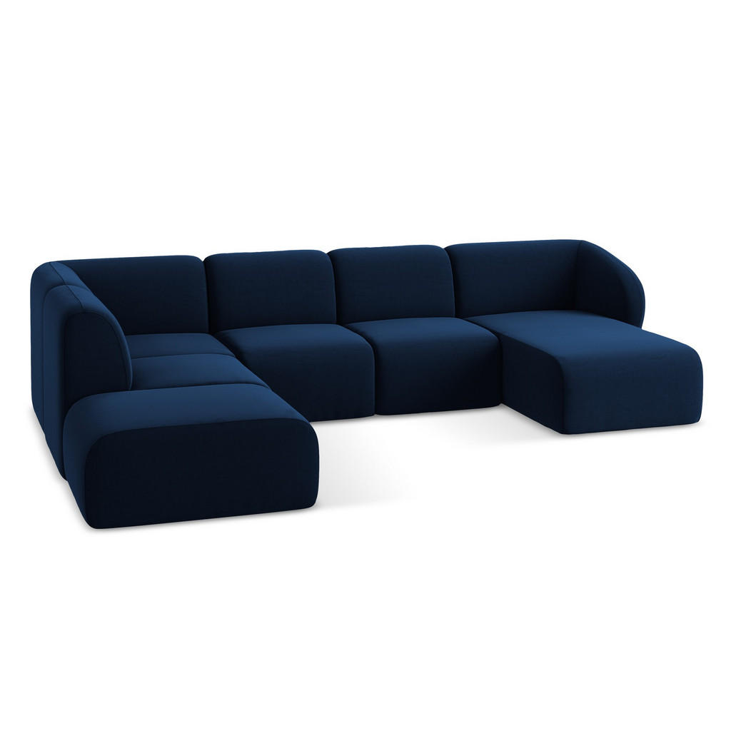 Thumbnail - Makamii Wohnlandschaft, Türkis, Textil, Holzwerkstoff, 5-Sitzer, 325x75x236 cm, Hergestellt in Europa, Oeko-Tex®, Wohnzi...