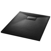 DUSCHWANNE Schwarz 90/70 Cm - Schwarz, Textil (70/2.6/90cm) - vidaXL