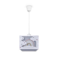 PENDELLEUCHTE Greta Pd Rainbow - Grau, Kunststoff (24/24/24.9cm) - Paco Home