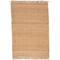 NATURFASER TEPPICH JUTE SALSA MIT FRANSEN - Beige, Textil (120/170cm) - Pergamon