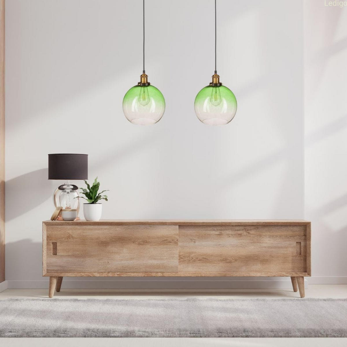 PENDELLEUCHTE Rome - Transparent/Schwarz, Glas/Metall (20/50/110cm) - kiki design