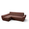 ECKSOFA L REBI L3 Poso 29 Links mit Schlaffunktion, Koralle - Bordeaux, Textil (251/140cm)